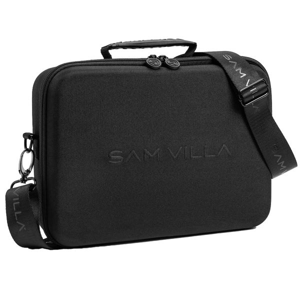 Sam Villa Blow Dryer Case - Tailored Compartments for Blow Dryer, Nozzles, Diffuser & Tools, Adjustable Velcro Straps for Secure Storage