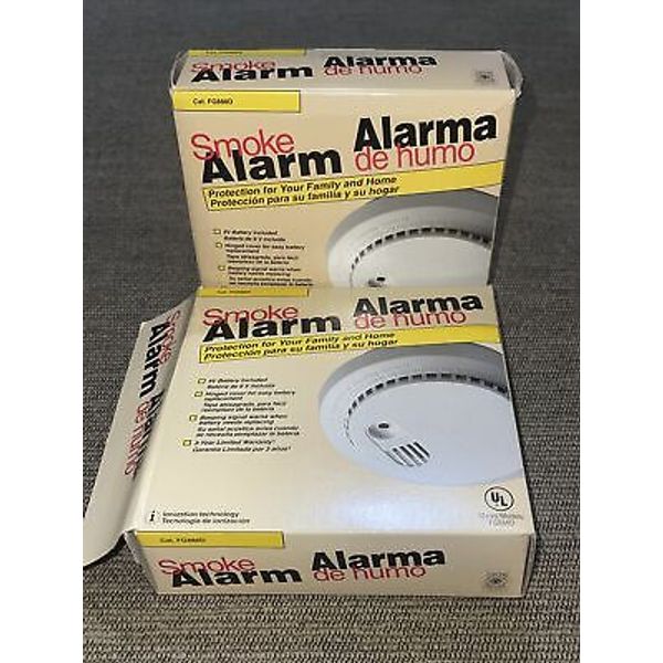 Smoke Alarm Model FG888D 2005 New NOS New Old Stock-2 Pack 1 is Open Box