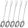 YSAMAX 20 cm Long Handle Latte Spoon Set of 6 Stainless Steel Spoon for Latte, Ice Cream, Sundae, Coffee Spoons Ideal for Home, Kitchen, Restaurant, Mixing, Luxurious Elegant Look, Ideal for Stirring