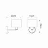 National Lighting Ben Modern White Fabric Shade Matt Nickel Bedside E14 LED Compatible Reading Wall Light with Toggle Switch