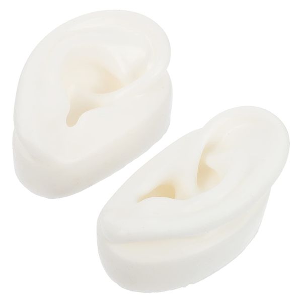 VILLCASE 1 Pair Simulation Silicone Ear Model, Studs Earring Display Props Reusable Silicone Ear Model for Teaching Ear Picking Practice Hearing Aids Wearing, 7. 00X5. 00X4. 00cm