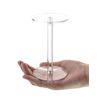 QWORK Round Acrylic Display Stand, 2 Sets Premium Clear Round Riser Stands