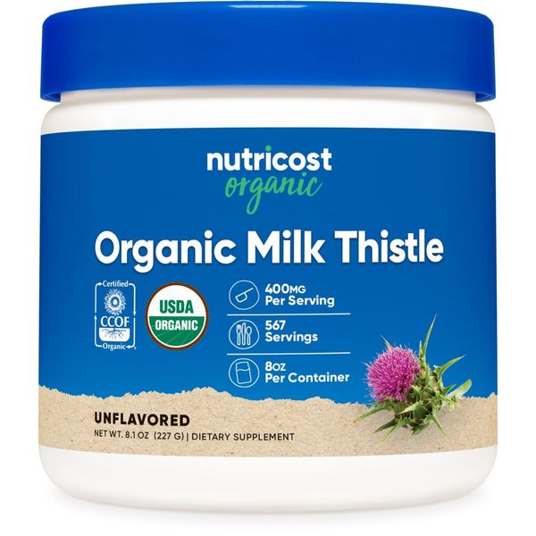 Nutricost Organic Milk Thistle (Unflavored) 8 oz per container