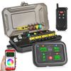 4 Gang 12V 24V Switch Panel + Remote Circuit Control Box Backlit Off Marine Boat