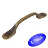 *5 Pack* Cosmas Cabinet Hardware Brushed Antique Brass Handle Pulls #9533BAB