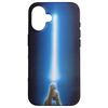 Case for iPhone 16 Star Wars Luke Skywalker Blue Lightsaber Black