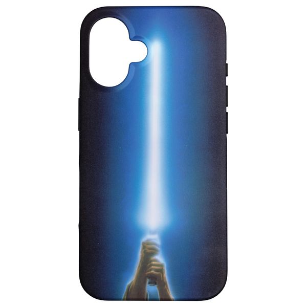 Case for iPhone 16 Star Wars Luke Skywalker Blue Lightsaber Black