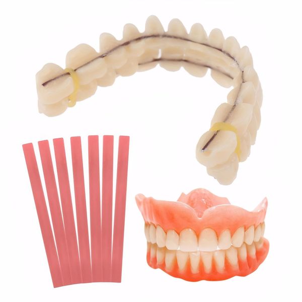 Denture Repair Kit, Soft Dentures False Teeth, DIY Resin Denture Kit for Repair Missing Teeth