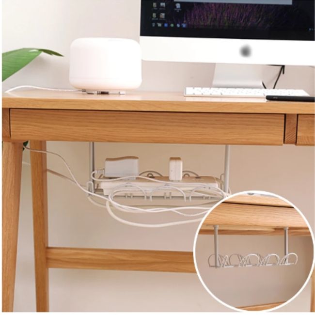 32CM Cable Management Tray Under Desk Cable Wire Table Storage