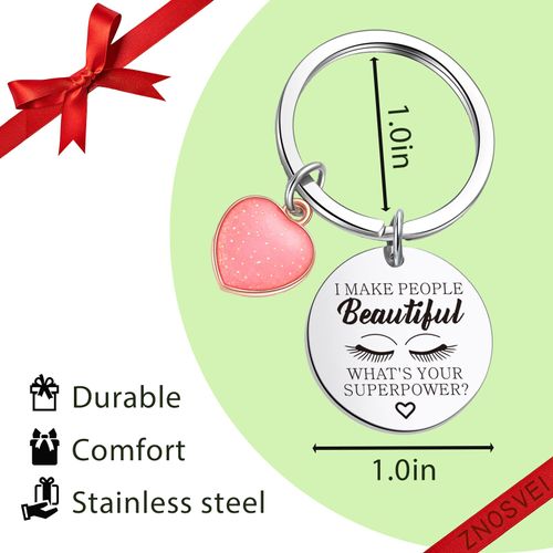 ZNOSVEI Lashes Gift Lashes Girl Jewelry Eyelashes Artist Gift Make Up Artists Gift Beautician Jewelry Makeup Lover Gift Eye Lash Artist Gift Cosmetologist Keychain Lashes Makeup Gift Daughter Keychain BFF Gift Lashes Keychain