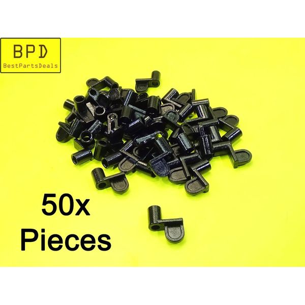 50x Pieces 3/8" (9.5mm) Die Cast Window Screen Clip Satin Black Finish