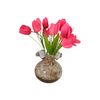 5" Brown and White Glass Vase Aroma Diffuser