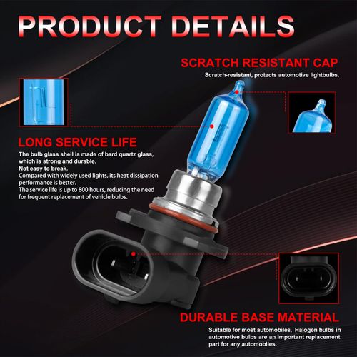 VAMOTA Fit for 1993-1997,2001-2013 Toyota Corolla Halogen Headlight Bulbs,9005 9006 High Low Beam Combo,Ultra Bright Plug-n-Play Light Bulbs,IP68 Waterproof,5000K White Light, 4 Pack