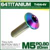 64 Titanium Button Bolt with Torx Hole M5 20mm P0.8 Rainbow Titanium Bolt Design Bolt