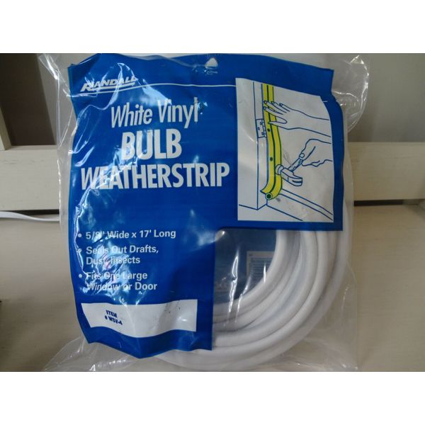 Randall White Vinyl Bulb Weatherstrip Item # WSV-4 White