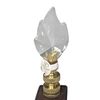 Crystal Finials Large Leaf Shape Clear Crystal Lamp Finial New 2.75"