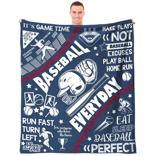 CZZDERAM Baseball Blanket for Boys Teen,Baseball Everyday,Soft Baseball Blanket Gifts,Cozy Flannel Fleece Bed Sports Blankets Throw Blanket for Kids and Adults for Couch Bed Sofa Home Decor 50""x60""