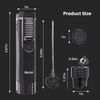 All-in-one Cigar Torch Lighter with Triple Flame, 2 Cigar Holders, Cigar Draw Enhancer, Cigar Punch, Cigar Accessories for Men's Gifts, Refillable Windproof Butane Cool Lighters for Smoking, Candles