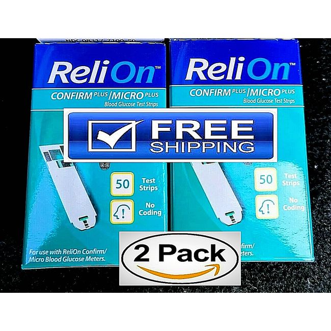 100 COUNT Relion Confirm Micro Test Strips FREE SHIPPING!!! Exp.04/30/2024