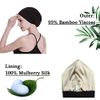 Satin Cap 100% Mulberry Silk Lined Sleeping Hats for Natural Hair