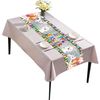 Happy Easter Table Runner Bunny Rabbit Easter Egg Tablecloth Table Cover Decor for Home Room Kitchen Dinning Table Decoration 180x35cm
