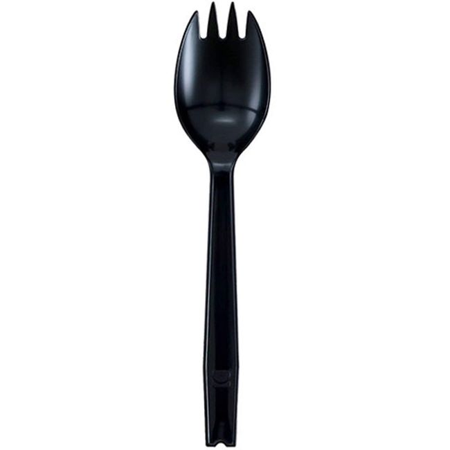 Nagao 200858 Disposable Sparking Spoons, 6.3 inches (16 cm), Black, Individually Wrapped, Set of 100