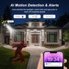 2PCS 4MP Solar Wifi Security Camera Wireless 2-Way Audio Color Night Vision PIR