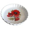 CrackInChina Poppy Pattern 25cm Ceramic Quiche Dish
