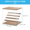 Acrylic Display Case with LED Light 5 Tier Transparent Showcase Display Boxes