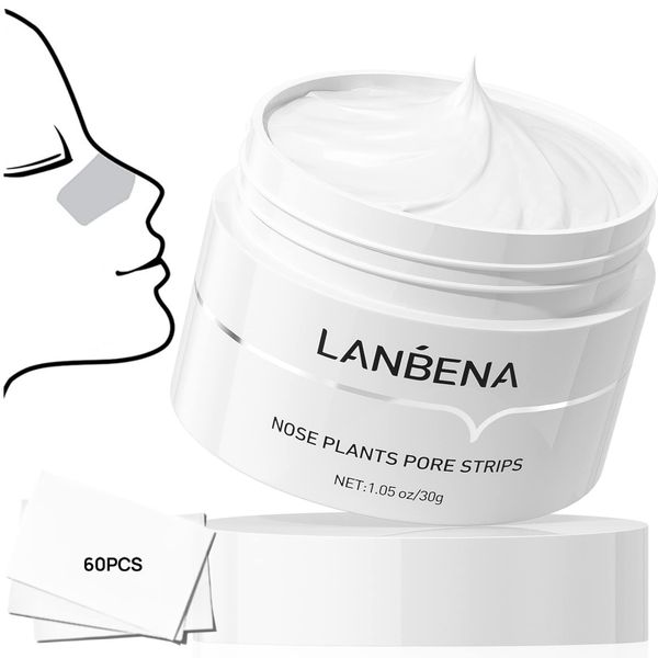 LANBENA Nose Plants Pore Strips Blackhead Remover Mask Peel off Mask Facial Cleanser Purifying Face Mask Nose strips, für Reinigung (30g)