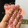 Colorful Flower Series Sakura Flower Shape Nail Decorations Shape Sequins Nail Supplies Holiday Gift Decor Figure Model Decor DIY Handmade Decoration Accessories 1 Pack 10g -Sakura C18RF
