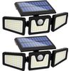 2 Pack LED Motion Sensor Solar Lights Outdoor IP65 Waterproof Security Lamp New