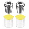 sourcing map ER32 Spring Collet, 16mm Chuck for CNC Engraving Machine Lathe Milling 2pcs