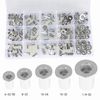 Timunr 150Pcs SAE Rivet Nuts Kit Aluminum Rivet Nuts Assortment Kit Flat Head Threaded Insert Nut