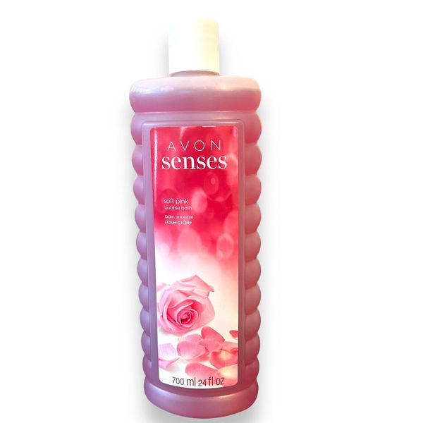 Avon Senses Soft Pink Bubble Bath 700ml 24 oz Sealed New Old Stock jasmine lilac