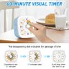 HOTUT 60 Minute Visual Timer for Kids,Visual Countdown Timer Clock Kids Timer,Pomodoro Timer with Rainbow Pattern,Desk Timer Kids Time Management Tools,Non-Ticking 60 Minute Visual Countdown Timers