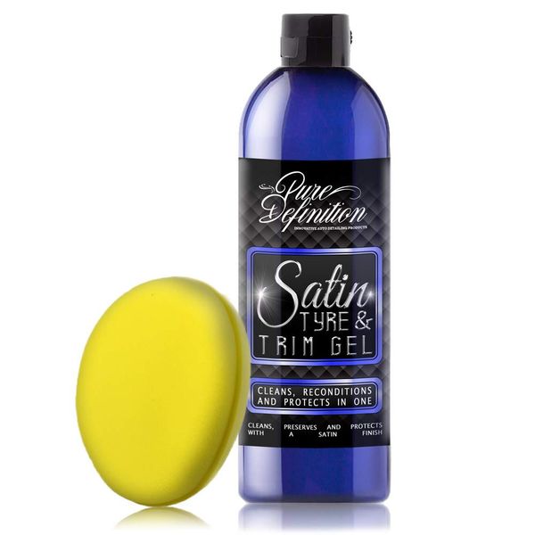 Pure Definition Car Tyre Gel, Durable Satin Finish Dressing Cleans and Restores Plastic Trim, Car Cleaning and Detailing Product