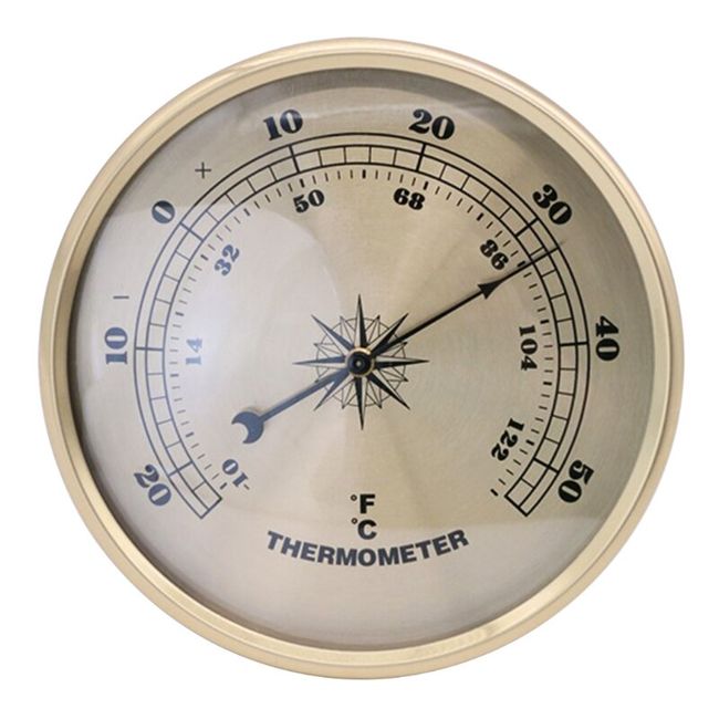 Indoor Outdoor Thermometer Wall Patio Weather Thermometer Hygrometer, Number 10 in Diameter (Black)