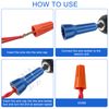 2Pcs Electrical Drill Wire Nut Twister Wire Twisting Tool Kit with 1/4inch Chuck