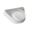 220x55mm- Ø 125mm Flat Rectangular to Round Ducting Adapter - 90° Duct Connector