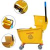 Mop Bucket with 2 Pack Mop Head Side Press Wringer 34 Quart