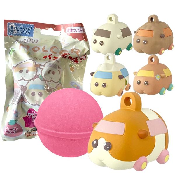 PUIPUI Molker Bath Ball, Peachy Scent, 5 Types, Bath Salts