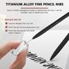 HaeKap 2PCS Titanium Alloy Fine Tips Replacement for First Writing e Reader Book Kindle Scribe Basic and Pens-Easy Installation