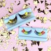 Shimmering Gold Gradient Drag Costume Lashes | HALLOWEEN Pride parade false eyelashes