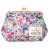 Cyalel Yahata Botanical Flower Cosmetic Makeup Coin Pouch Pretty Accessory Case Ladies Gift Present - purple -