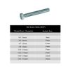 10 x Set Screw Bolts M6 x 75mm, Washers & Nuts,