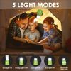 Albrillo 2 PACK Camping Lantern Flashlight Bug Zapper 4-in-1 Rechargeable Lights