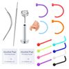 VFUN Surgical Steel Nose Piercing Kit, 18G Push in Threadless Nose Stud Piercing Taper, Insertion Tool Piercing Threader,Assistant Tool Body Piercing