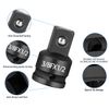 Impact Socket Adapter Drive Socket Adapter and Reducer Set 4 Piece Universal Impact Swivel Socket Wrench Conversion Kit, 1/4" - 3/8" - 1/2"
