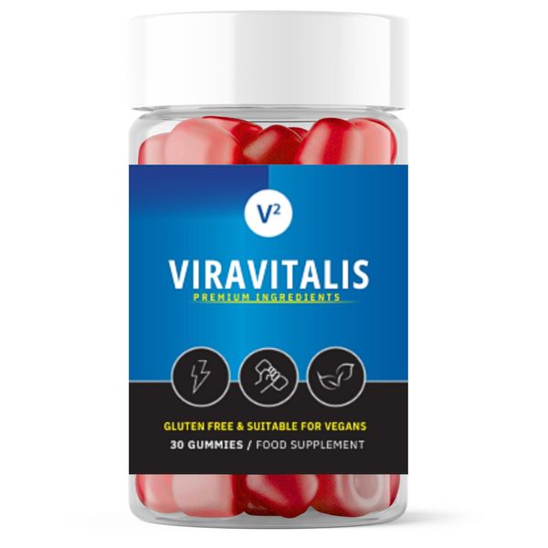 VIRAVITALIS Gummies - All Natural Ingredients - Vitamin B12, Vitamin B9, Organic Beet Root, Organic Pomegranate, 1 Month Supply Vitalis Gummies